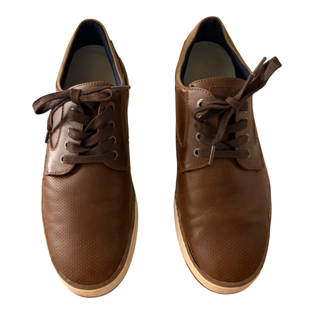 Denver Hayes‎ Mens Casual Perforated Sneakers Brown Size 11 Core Shoes